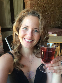 Tawna with wine